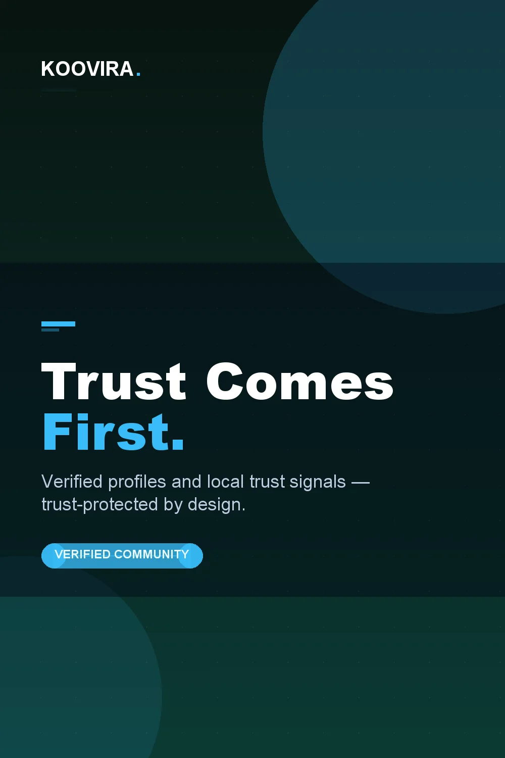 Safety comes first — designed for verified, accountable connections — built to reduce fraud through verification and reputation signals.